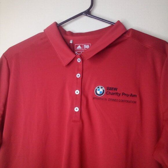 Adidas Polo Shirt BMW Charity Pro-Am Women 2XL Short Sleeve Red - Picture 11 of 16